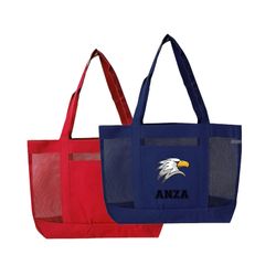 Image of Solid Color Mesh Open Tote(Close Out)