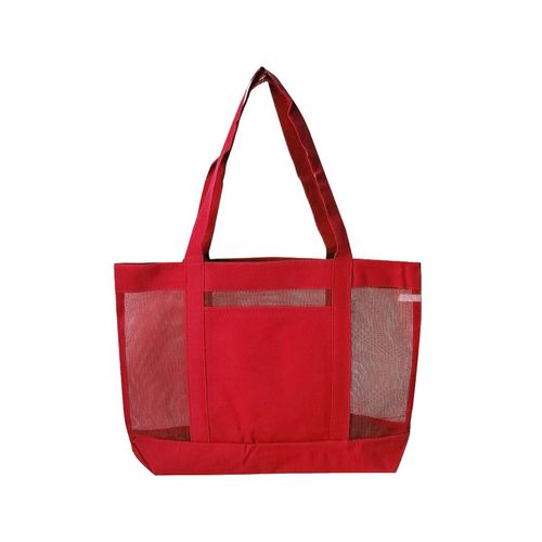 Solid Color Mesh Open Tote(Close Out) image thumbnail