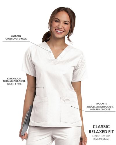 Landau - Essentials - Women's V-Neck Scrub Top image thumbnail