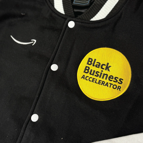 Cotton Fleece Varsity Jacket With Black Satin Lining image thumbnail