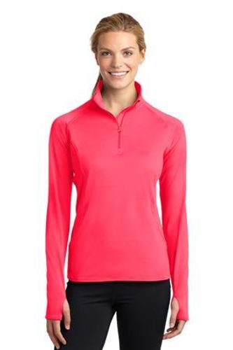 Sport-Tek Ladies Sport-Wick Stretch 1/2-Zip Pullover. LST850 image thumbnail
