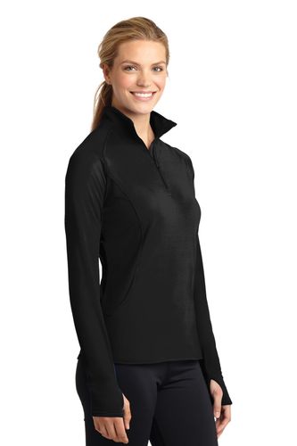 Sport-Tek Ladies Sport-Wick Stretch 1/2-Zip Pullover. LST850 image thumbnail