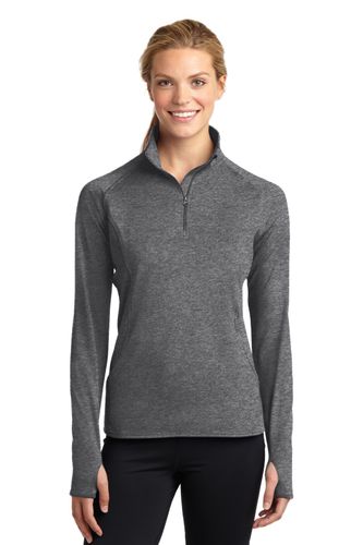 Sport-Tek Ladies Sport-Wick Stretch 1/2-Zip Pullover. LST850 image thumbnail