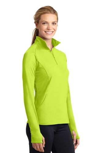 Sport-Tek Ladies Sport-Wick Stretch 1/2-Zip Pullover. LST850 image thumbnail