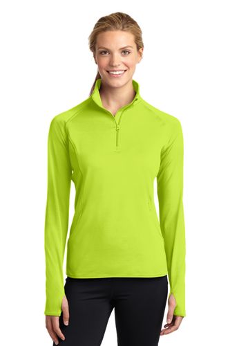 Sport-Tek Ladies Sport-Wick Stretch 1/2-Zip Pullover. LST850 image thumbnail