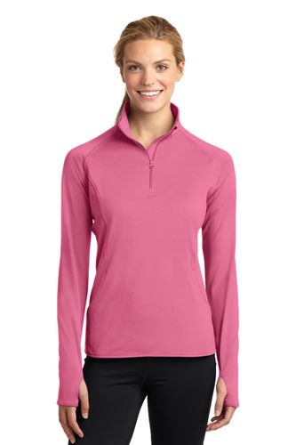 Sport-Tek Ladies Sport-Wick Stretch 1/2-Zip Pullover. LST850 image thumbnail