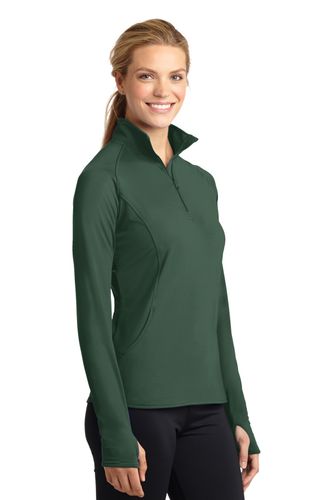Sport-Tek Ladies Sport-Wick Stretch 1/2-Zip Pullover. LST850 image thumbnail