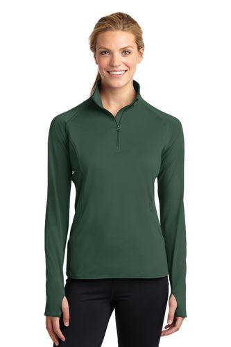 Sport-Tek Ladies Sport-Wick Stretch 1/2-Zip Pullover. LST850 image thumbnail