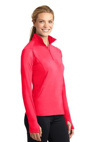 Sport-Tek Ladies Sport-Wick Stretch 1/2-Zip Pullover. LST850 image thumbnail