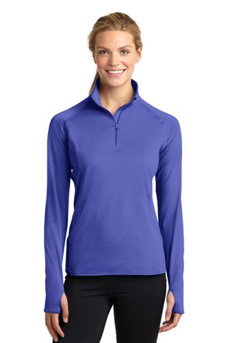 Sport-Tek Ladies Sport-Wick Stretch 1/2-Zip Pullover. LST850 image thumbnail