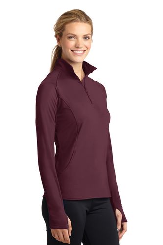 Sport-Tek Ladies Sport-Wick Stretch 1/2-Zip Pullover. LST850 image thumbnail