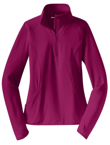 Sport-Tek Ladies Sport-Wick Stretch 1/2-Zip Pullover. LST850 image thumbnail