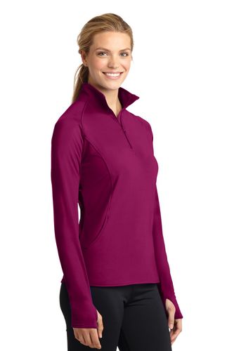 Sport-Tek Ladies Sport-Wick Stretch 1/2-Zip Pullover. LST850 image thumbnail