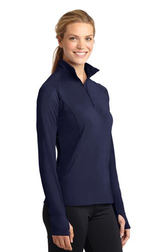 Sport-Tek Ladies Sport-Wick Stretch 1/2-Zip Pullover. LST850 image thumbnail