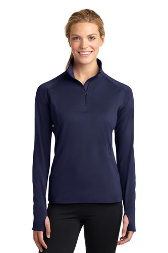 Sport-Tek Ladies Sport-Wick Stretch 1/2-Zip Pullover. LST850 image thumbnail