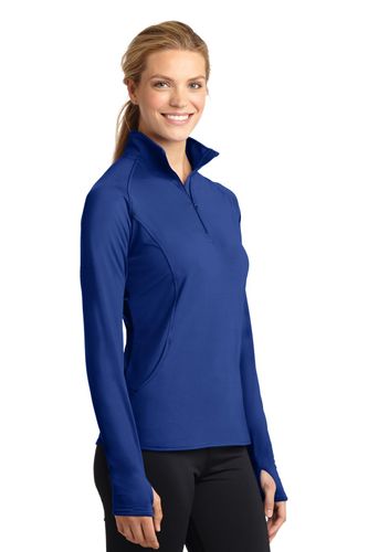 Sport-Tek Ladies Sport-Wick Stretch 1/2-Zip Pullover. LST850 image thumbnail
