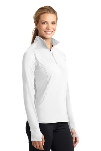 Sport-Tek Ladies Sport-Wick Stretch 1/2-Zip Pullover. LST850 image thumbnail