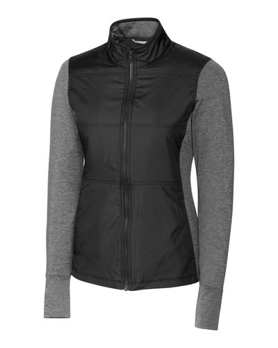 Cutter & Buck Stealth Hybrid Quilted Womens Full Zip Windbreaker Jacket image thumbnail