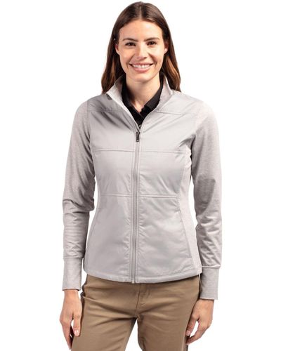 Cutter & Buck Stealth Hybrid Quilted Womens Full Zip Windbreaker Jacket image thumbnail