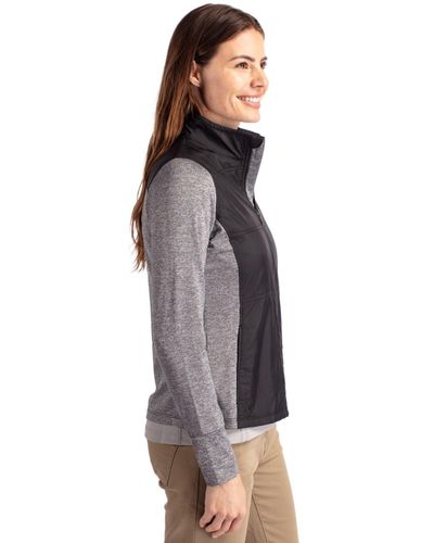 Cutter & Buck Stealth Hybrid Quilted Womens Full Zip Windbreaker Jacket image thumbnail