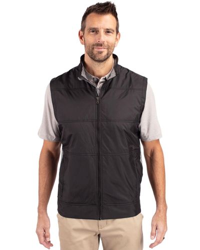 Cutter & Buck Stealth Hybrid Quilted Mens Big and Tall Windbreaker Vest Big & Tall image thumbnail