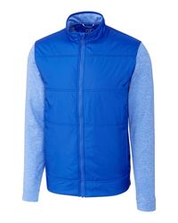 Image of Cutter & Buck Stealth Hybrid Quilted Mens Big and Tall Full Zip Windbreaker Jacket Big & Tall