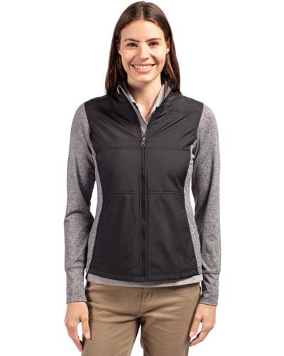 Cutter & Buck Stealth Hybrid Quilted Womens Full Zip Windbreaker Jacket image thumbnail