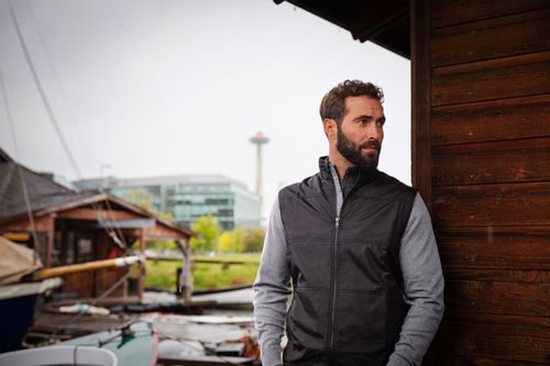 Cutter & Buck Stealth Hybrid Quilted Mens Big and Tall Full Zip Windbreaker Jacket Big & Tall image thumbnail