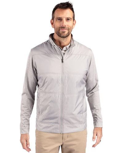 Cutter & Buck Stealth Hybrid Quilted Mens Big and Tall Full Zip Windbreaker Jacket Big & Tall image thumbnail