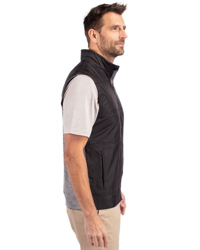 Cutter & Buck Stealth Hybrid Quilted Mens Big and Tall Windbreaker Vest Big & Tall image thumbnail
