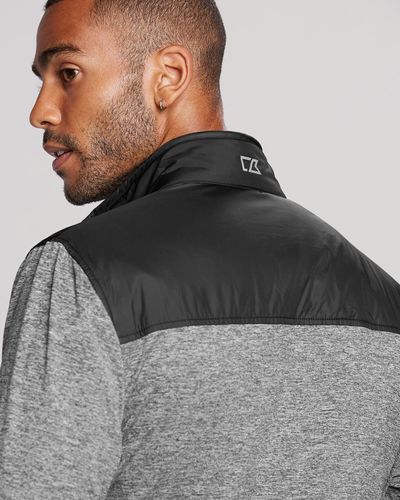 Cutter & Buck Stealth Hybrid Quilted Mens Big and Tall Full Zip Windbreaker Jacket Big & Tall image thumbnail