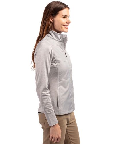 Cutter & Buck Stealth Hybrid Quilted Womens Full Zip Windbreaker Jacket image thumbnail