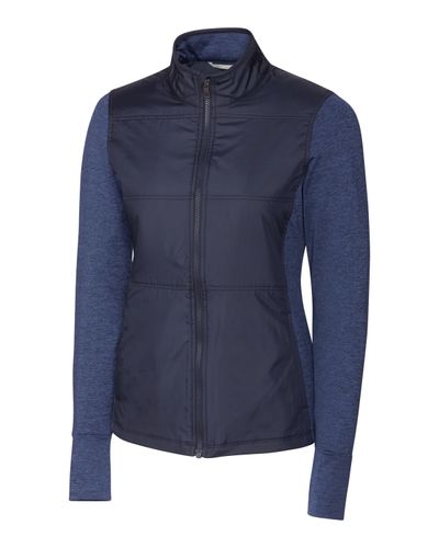 Cutter & Buck Stealth Hybrid Quilted Womens Full Zip Windbreaker Jacket image thumbnail